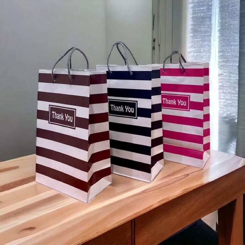 

LULU PAIYYA | GB60 Paper Bag Thank You Motif Garis Goodie Bag Souvenir Goodie Bag Tas Hadiah