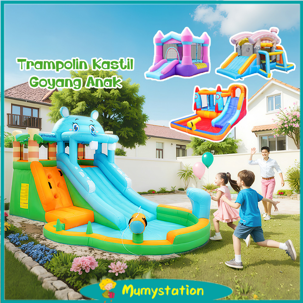 Premium Mumystation Mainan Rumah Istana Balon Trampolin Kastil Anak Balloon Bouncer Taman Bermain