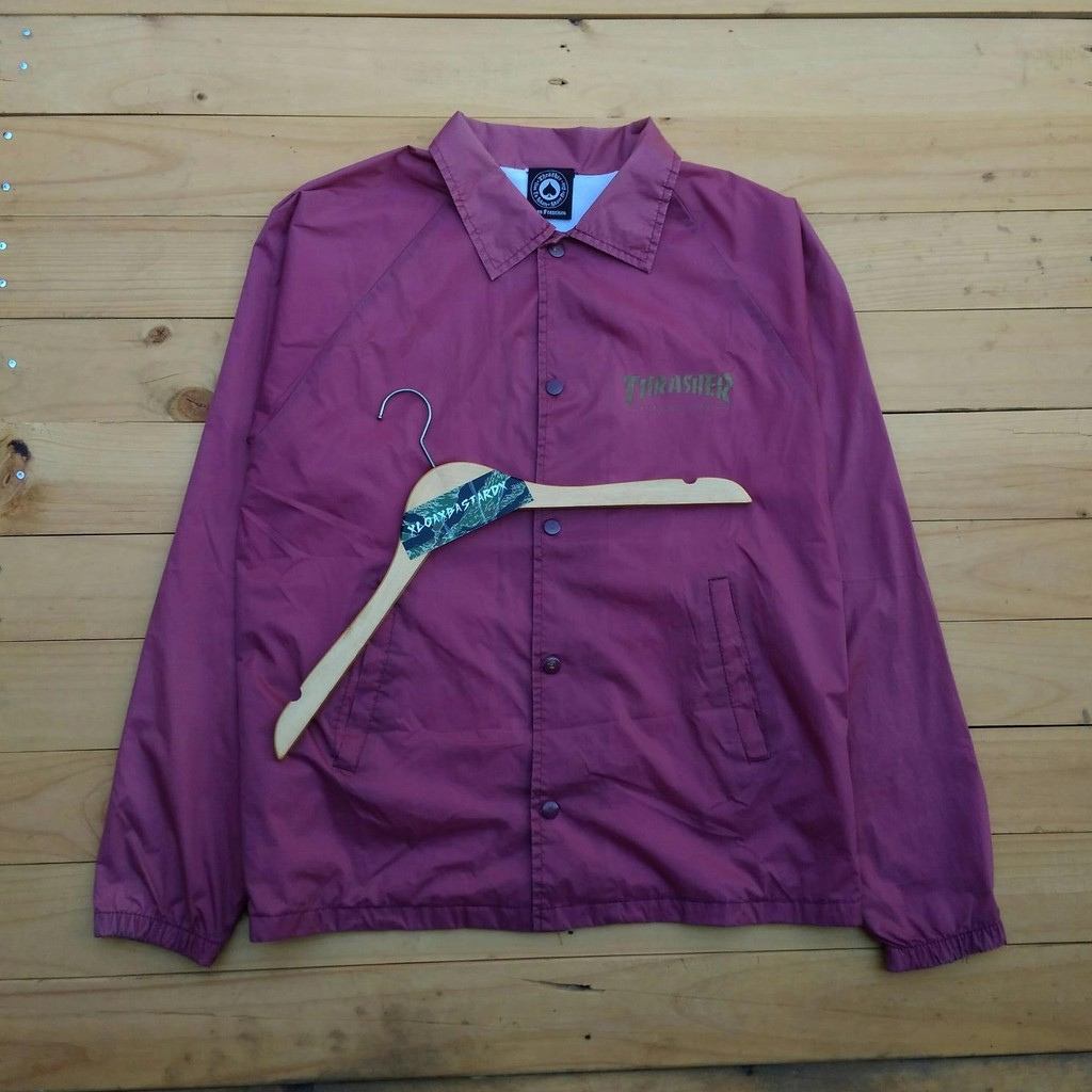 coach jacket thrasher windbreaker pentagram