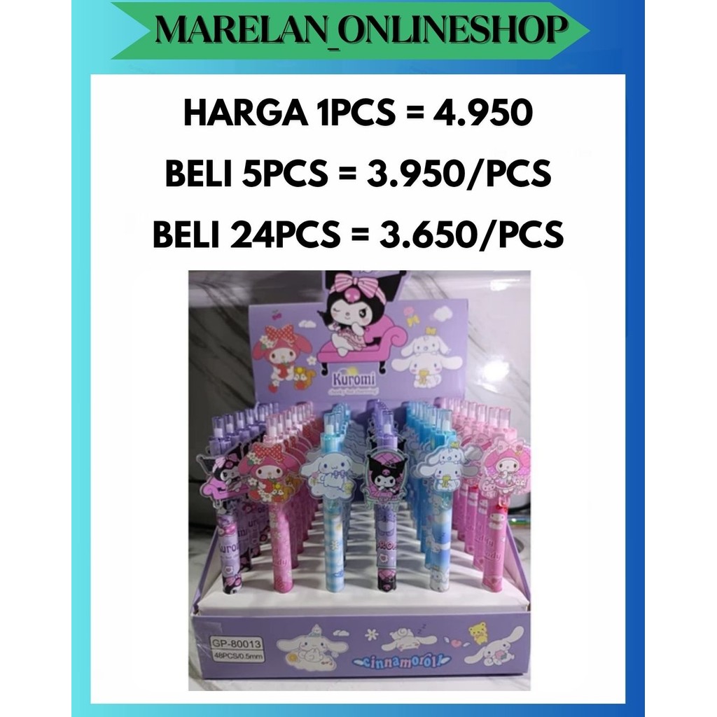 

MOS PULPEN PENA GEL 0.5MM CETEK TINTA HITAM MOTIF CANTIK BLACKPINK SANRIO SHINCAN LOTSO