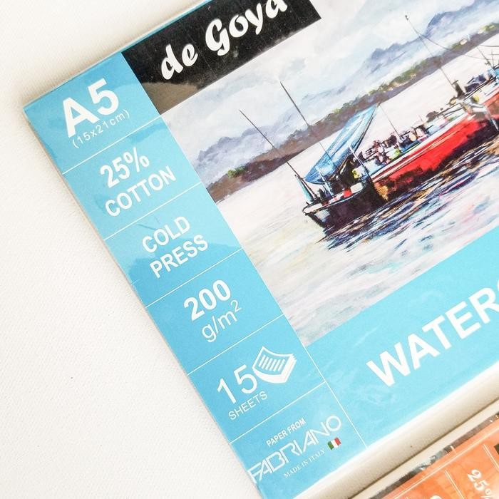 

De Goya Watercolor Pad X Fabriano 200/300gsm 15 Sheets - A5, 300gsm