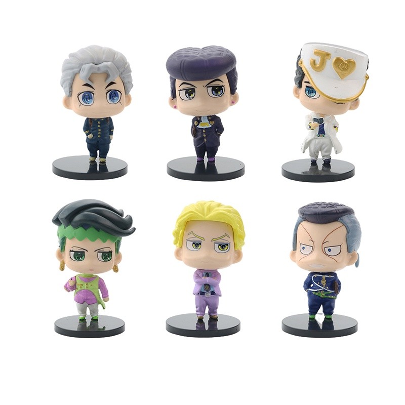 6 Pcs Jojo's Bizarre Adventure Figure Mainan Model Decor Handmade Boneka Anak Hadiah