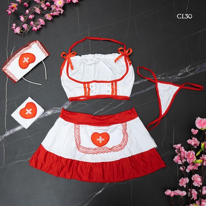Costume Lingerie Costume Nurse  Kostum Perawat  Wanita CL30
