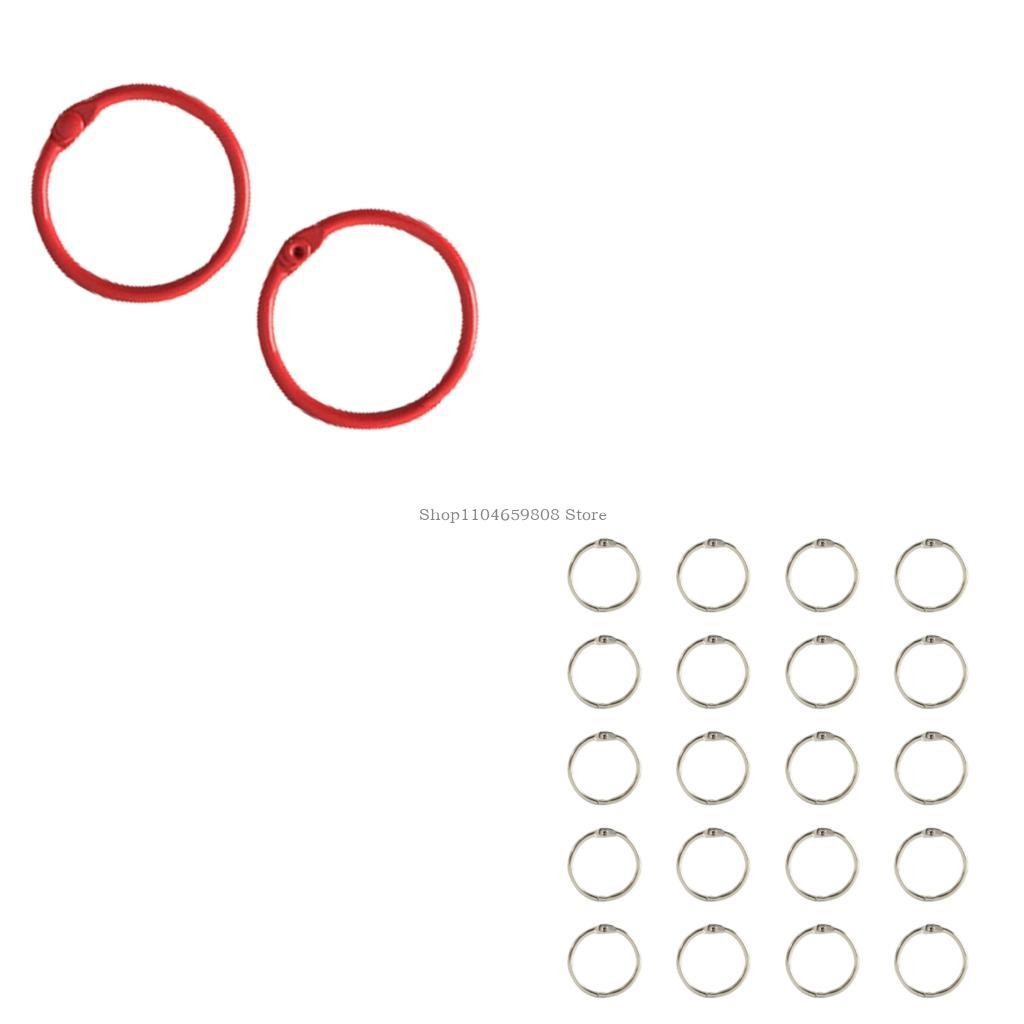 

20 Pcs 25mm Metal Binder Rings Index Cards Rings Bookbinding Rings Book Rings for File Organization Photo Albums