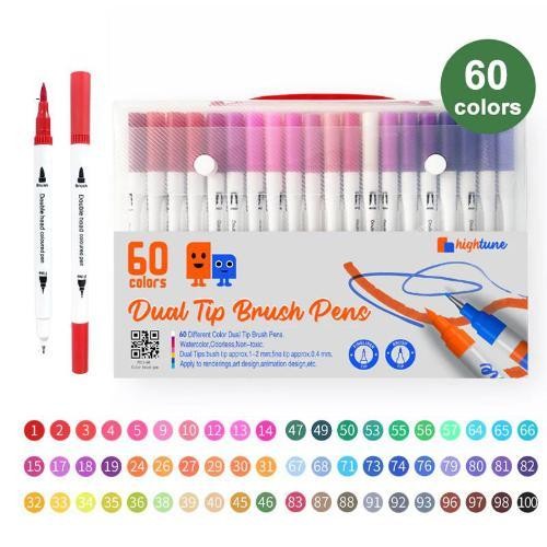 

Sale Hightune Spidol Warna Set Brush Pen 2 Tips - 12/24/36/48/60/80/100/120 Spidol Set Marker Drawing Pen - Stationery hightune spidol - 60 Tbk