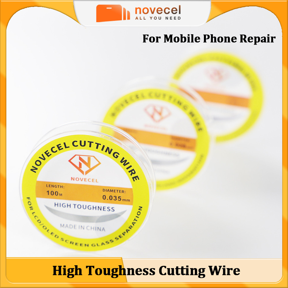 

Novecel 10pc Cutting Wire 0.03 0.04 0.02 MM Alloy Steel Cutting Line LCD Screen Separation Diamond Wire Mobile Phone Repair Tool