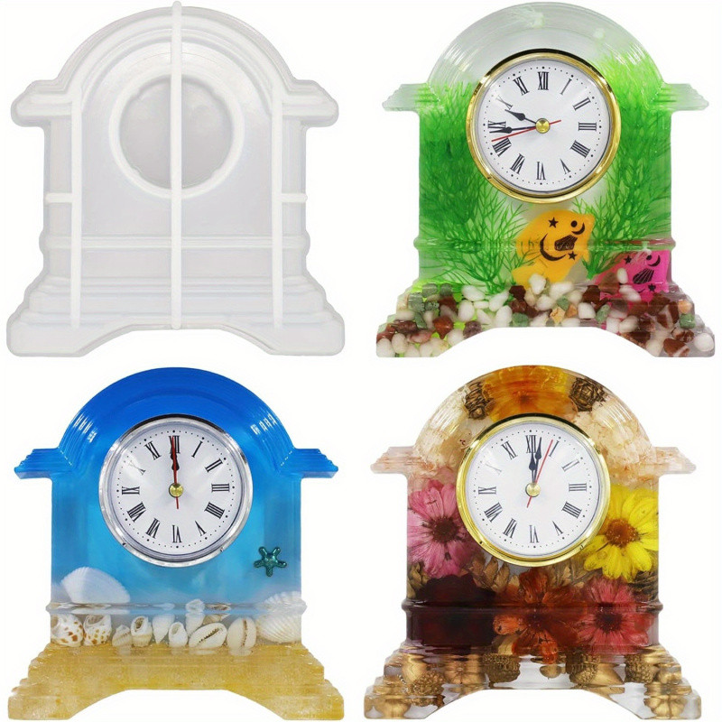 

1 PiecesDIY Roman Clock Epoxy Mold，European Creative Roman Seat Clock Silicone Mold，Home Decoration Clock Mold（Does not include