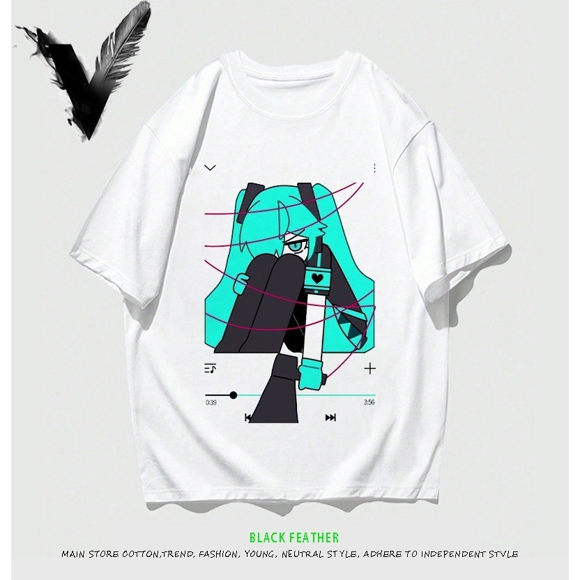 Baju Kaos Hatsune Miku Baju anime Hatsune Miku