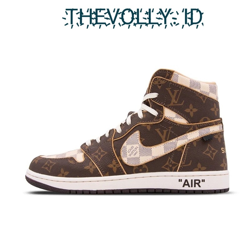 Sepatu Nike Air Jordan 1 High Louis Vuitton BNIB Original / Sneakers Pria