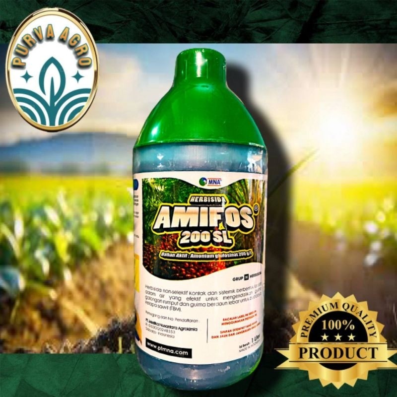 Amifos 1 Liter Herbisida Basmi Rumput Lulangan Grinting Supercepat Sampai Akar