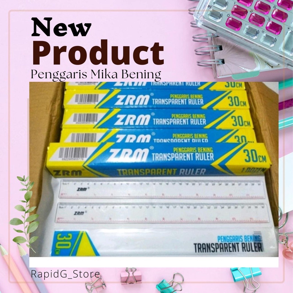 

Penggaris Mistar Mika Panjang 30 Cm Tebal 1 Pack Isi 12 Pcs