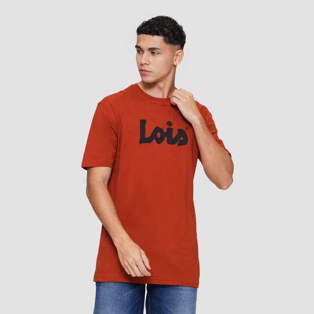 Lois Print Bold Brand Kaos Lengan Pendek Pria 122435526