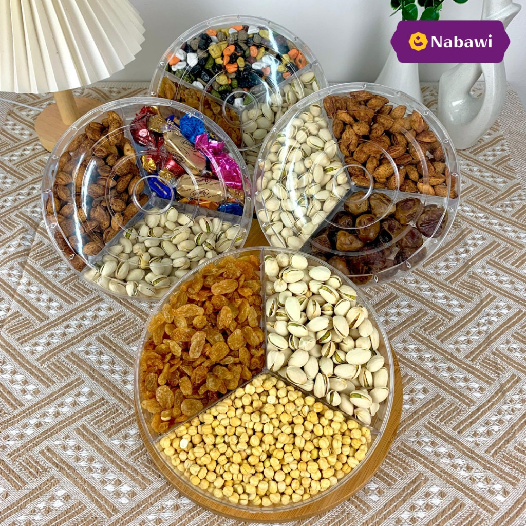 

Paket Hampers Makanan 3 Sekat Oleh Oleh Haji dan Umroh Premium Makanan Khas Arab Kacang Arab Pistachio Kismis Almond Coklat Kerikil