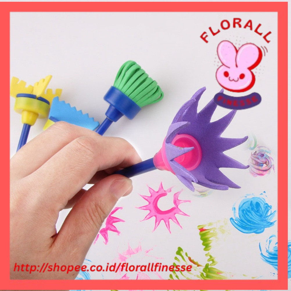 

4 pcs Mini Sponge Paint Roller Set Premium Material Kids Art Painting Drawing Graffiti Supplies Foam Tools