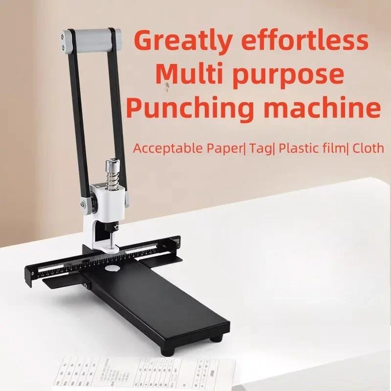 

Manual single-hole drilling machine Heavy-duty 300 movable scale Paper tags Document graphics Hollow drill bit hole puncher