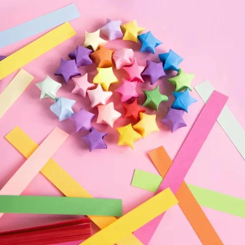 

540 sheets 27 colors star paper strip double-sided colorful lucky star origami DIY handmade art home decoration