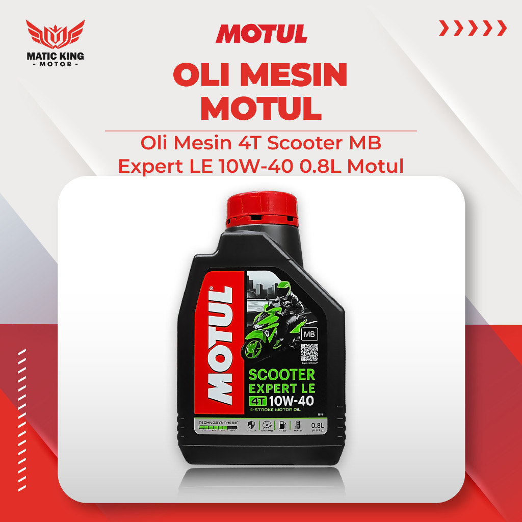 Motul Oli Mesin Scooter Expert LE 10W-40 JASO MB API SM 4 Tak 800ml