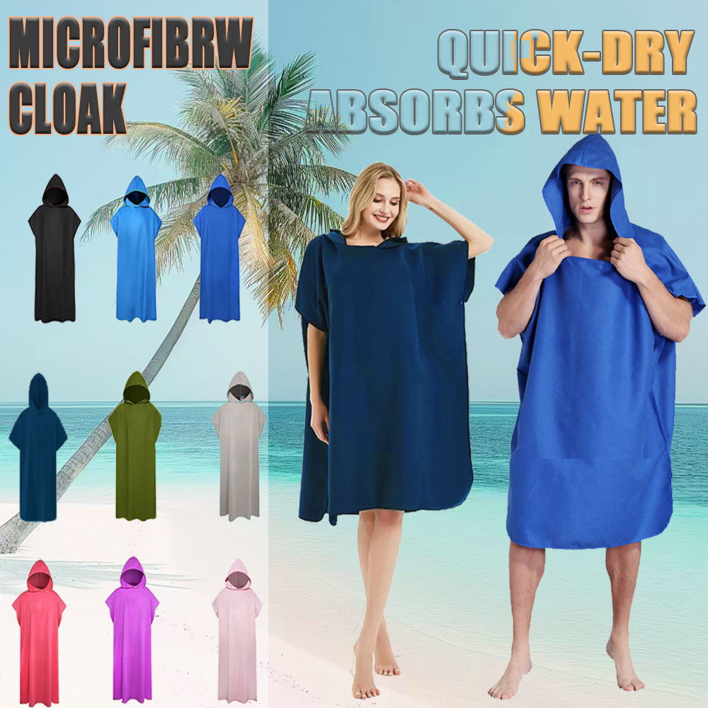 Swimming Towel Beach Poncho High Quality Microfiber Beach Robe Surf Poncho Poncho Poncho Poncho Quic