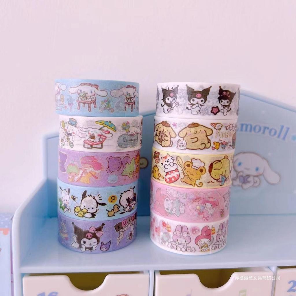

-JOJU- STICKER WASHI TAPE ROLL MOTIF LUCU / DIY STICKER LABEL MOTIF ISI 10 PCS