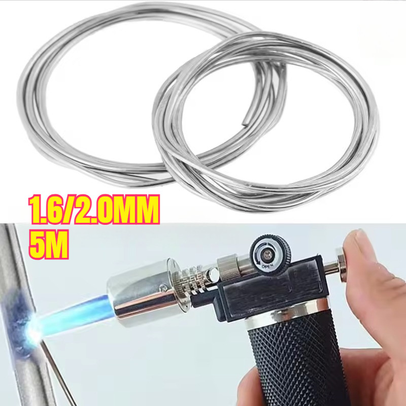 Kawat Batang Las Suhu Rendah Welding Rod Wire Low Temperature Las Alumunium 1.3/2.0mm X 5M