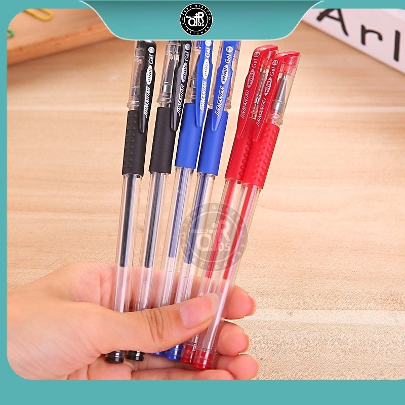 

1 Lusin Isi 12 Pcs Pulpen Gel 0.5 mm Bisa Diisi Ulang Balpoint Tinta Gel Murah Terbaru