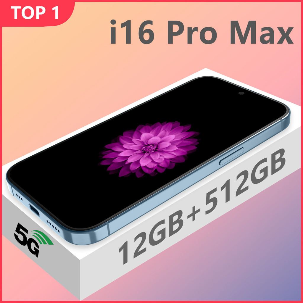 Global Version I16 Pro Max Smartphone Android,6.8'',12GB RAM 512GB ROM,Dual SIM,Mobile phones,Google