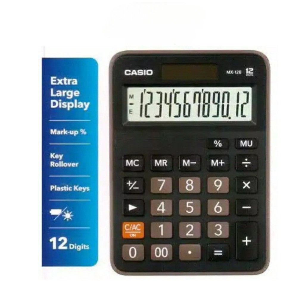 

Casio Kalkulator MX-12B-BK 12 Digit Hitam