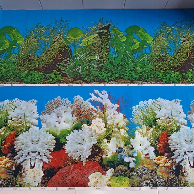 Background aquarium gambar belakang aquarium per meter lebar 40cm