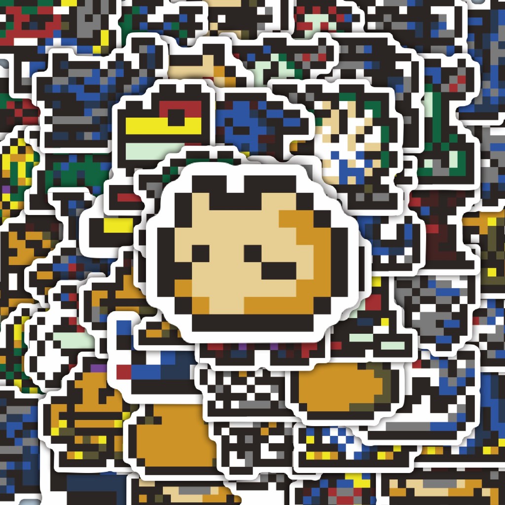 

100PCS Lucu Stiker Pixel Digimon V12 Stiker Aesthetic Stiker Anti Air Stikers Berperekat Waterproof sticker decal buat Motor Helm Buku Journal Koper Casing HP Laptop Botol Minum Hadiah anak