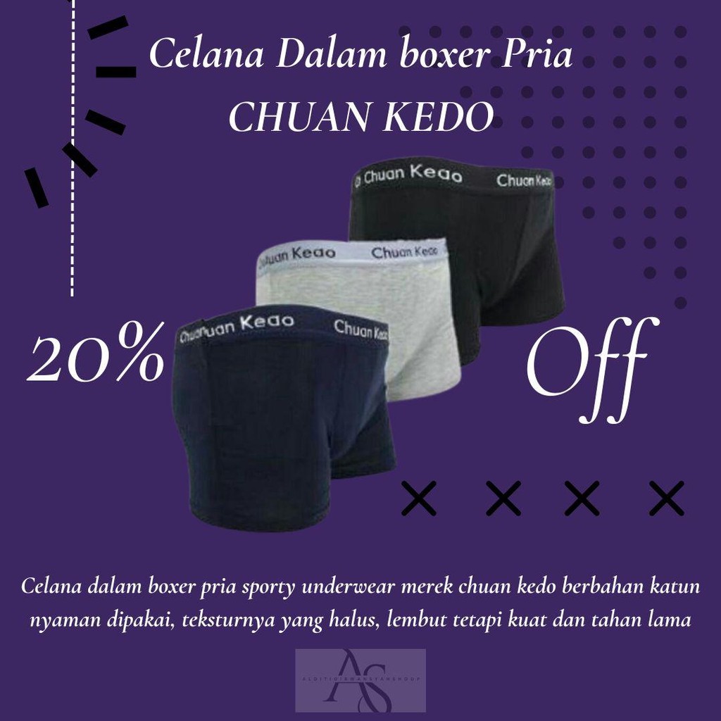 Celana Boxer Pria Dewasa Celana Dalam Pria Dewasa Sexy Chuan Kedo Celana Dalem Pria CD Sempak Katun 