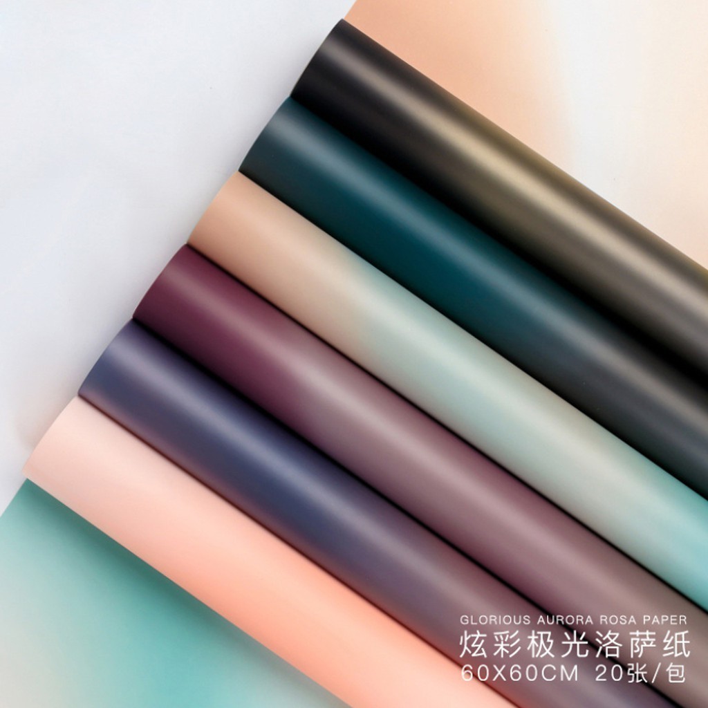 

kireipaper - Flower Wrapping Cellophane Ombre 1 Lembar / Flower Wrapping / Kertas Bunga