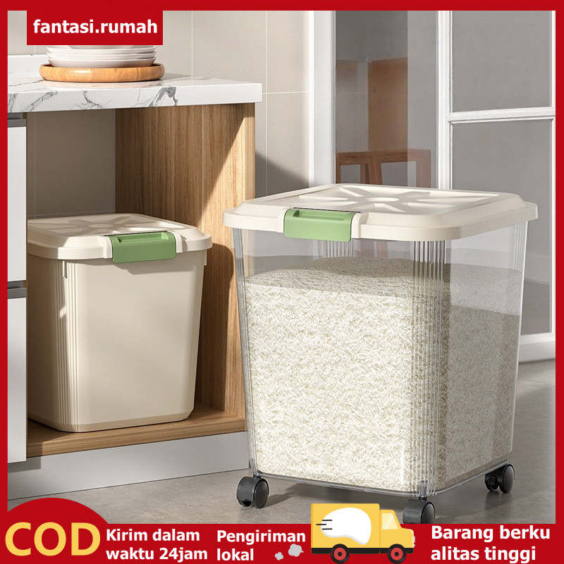 Tempat Beras Anti Kutu Dan Semut Rice Box Penyimpanan Beras Wadah Beras Aesthetic Tempat Beras Wadah