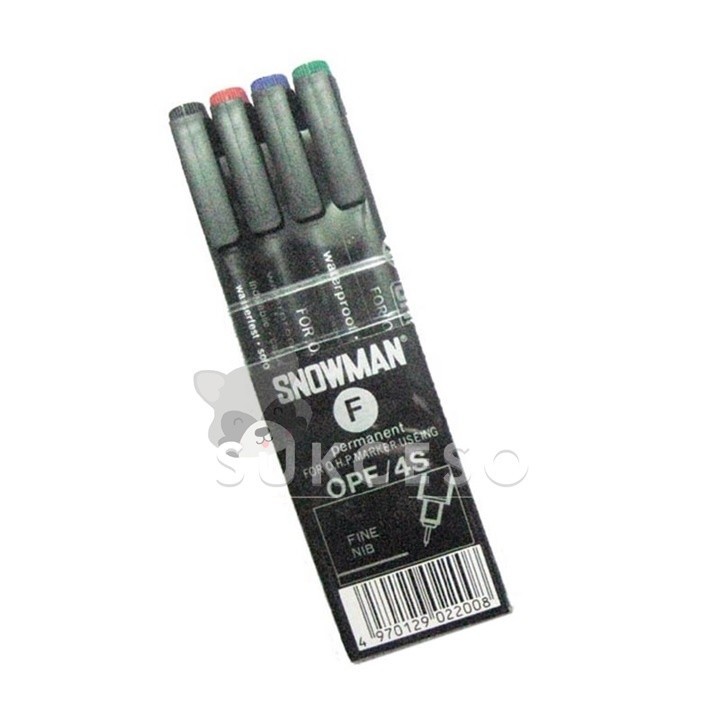 

Snowman Spidol OHP F SET (4 Color) Fine