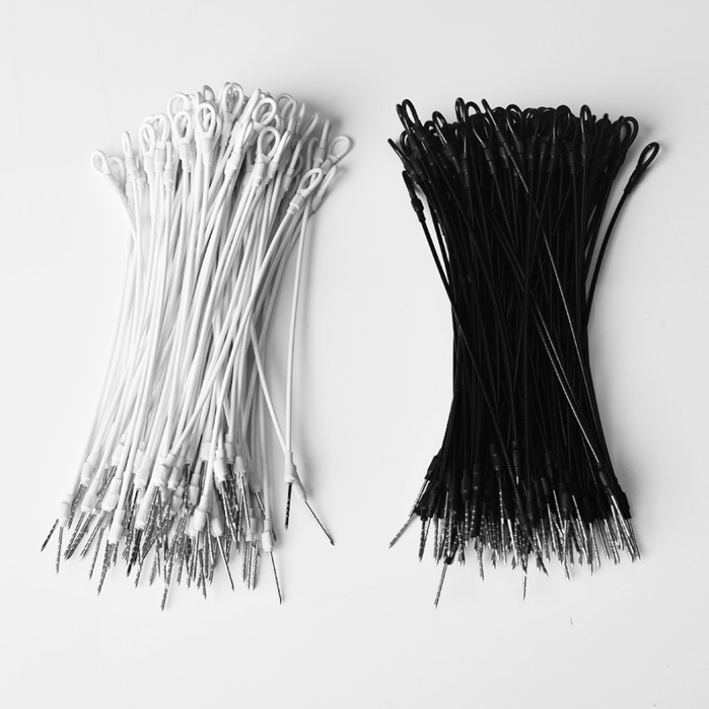 

500 Pieces EAS Tag Lanyard Loop Pin Loss pPrevention Stainless Steel Lanyard Hard Tag Lanyard 17cm