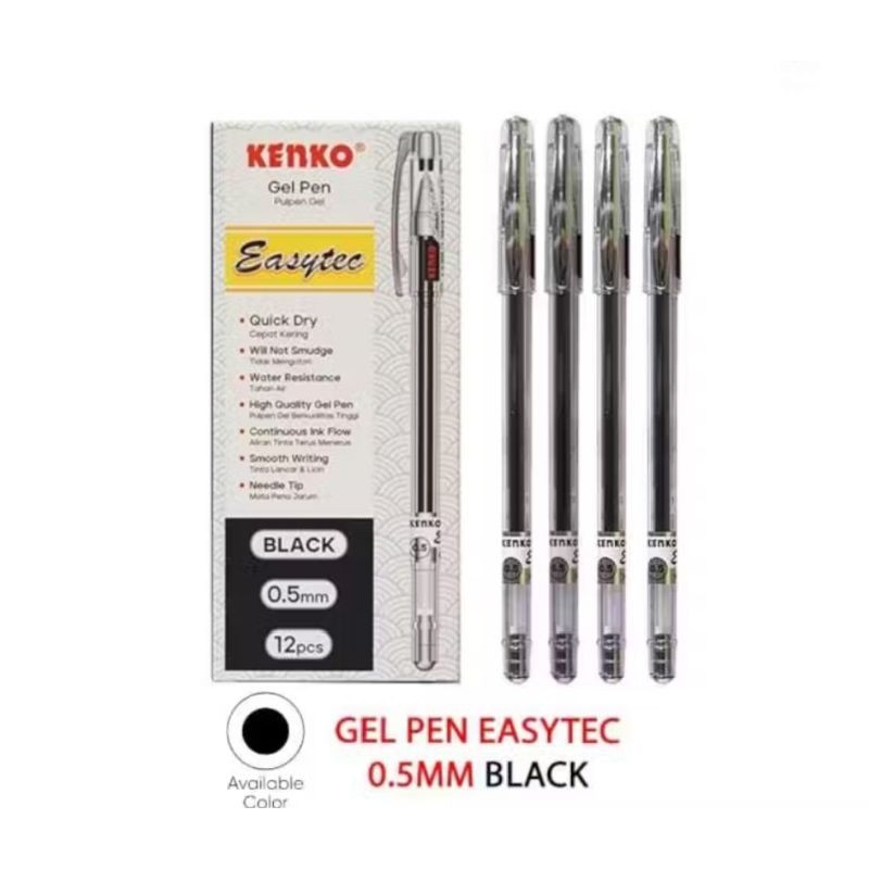 

Pulpen Gel Kenko Easytec 0.5 mm ( 1pak/12pcs )