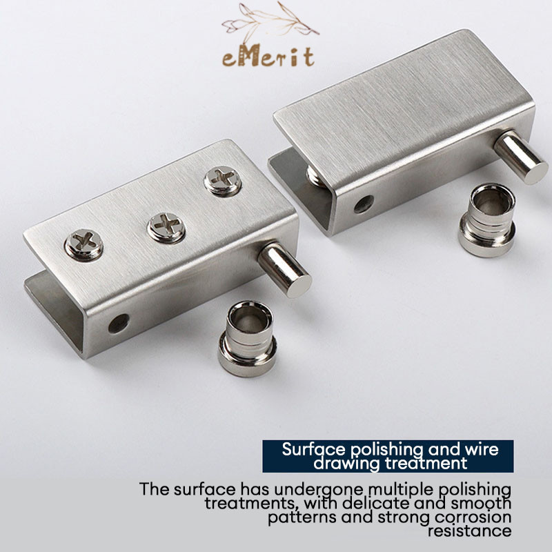 2pcs Engsel Pivot Kaca Jepit/Engsel Kaca Jepit Stainless Steel M/Pivot Pintu Kaca/Engsel Kaca