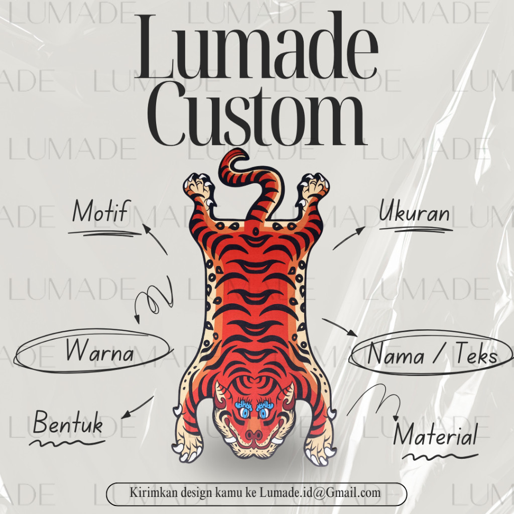 Lumade Karpet (Custom) bebas ukuran - Motif bahan Premium Kualitas Import Alas Full Anti Slip
