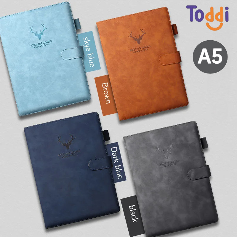 

Toddi A5 Buku Catatan Keep On Going Magnetic Buckle Dengan Slot Pulpen Cover Kulit TL5 - COD