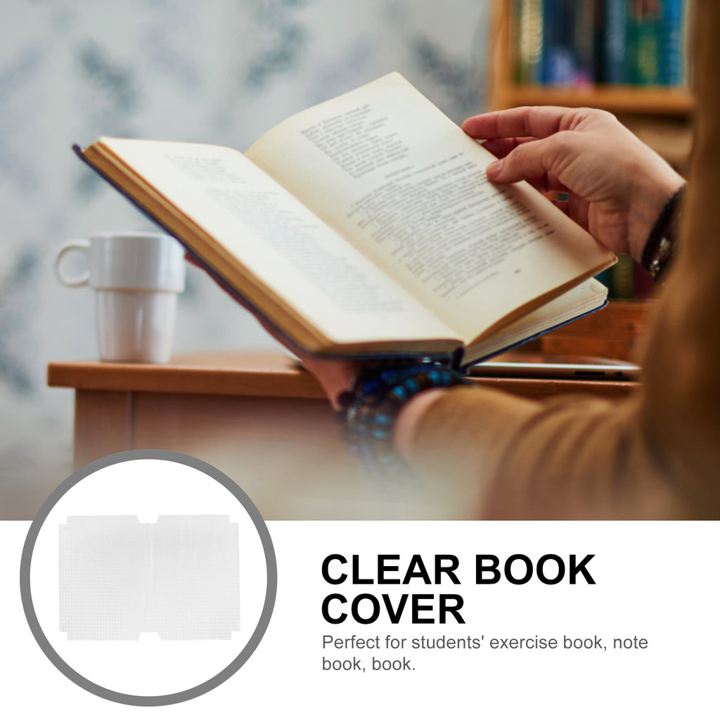 

10pcs Clear Plastic Book Cover Self Adhesive Transparent Textbook Protector School Wrap Covers Adjustable Eco Friendly