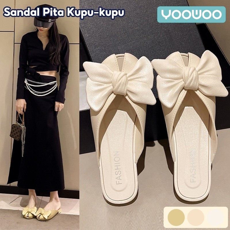 YooWoo Sandal Wanita Terbaru 2025 / Sandal Kekinian / Sandal Korean Style / Sandal Pita Wanita / San