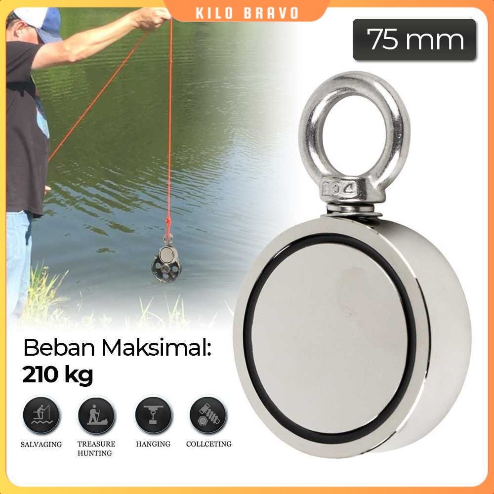 Taffware Magnet Gantungan Round Hook Strong Neodymium 75mm - D75