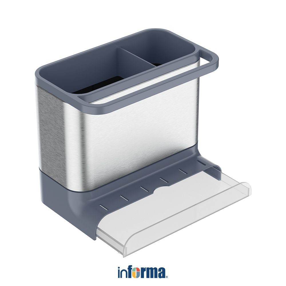 Informa Tempat Penyimpanan Dapur Plastik - Abu-Abu Organizer Dapur Storage Kitchen Rak Simpan Box Ki