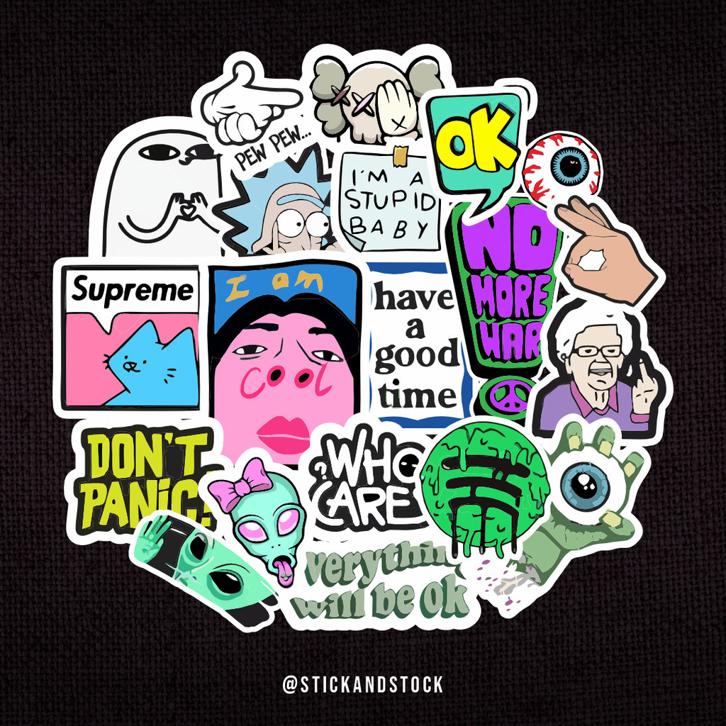 

Sticker Pack Hype 4 | Sticker Tumbler | Sticker Hp Laptop Helm Motor