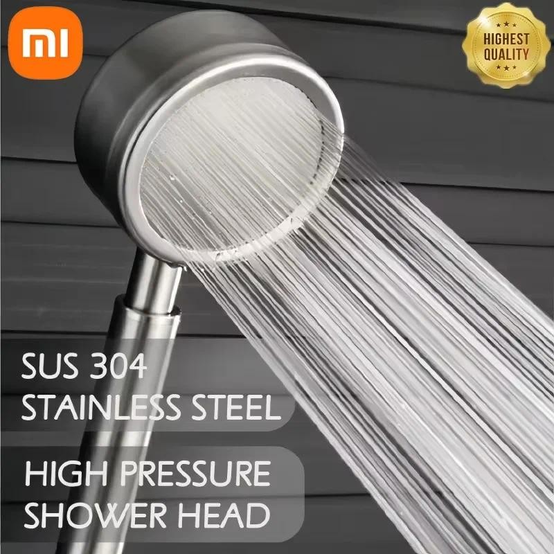Xiaomi New 304 Stainless Steel Shower Head High Pressure Handheld Smart Bathroom Shower Head Set Bat