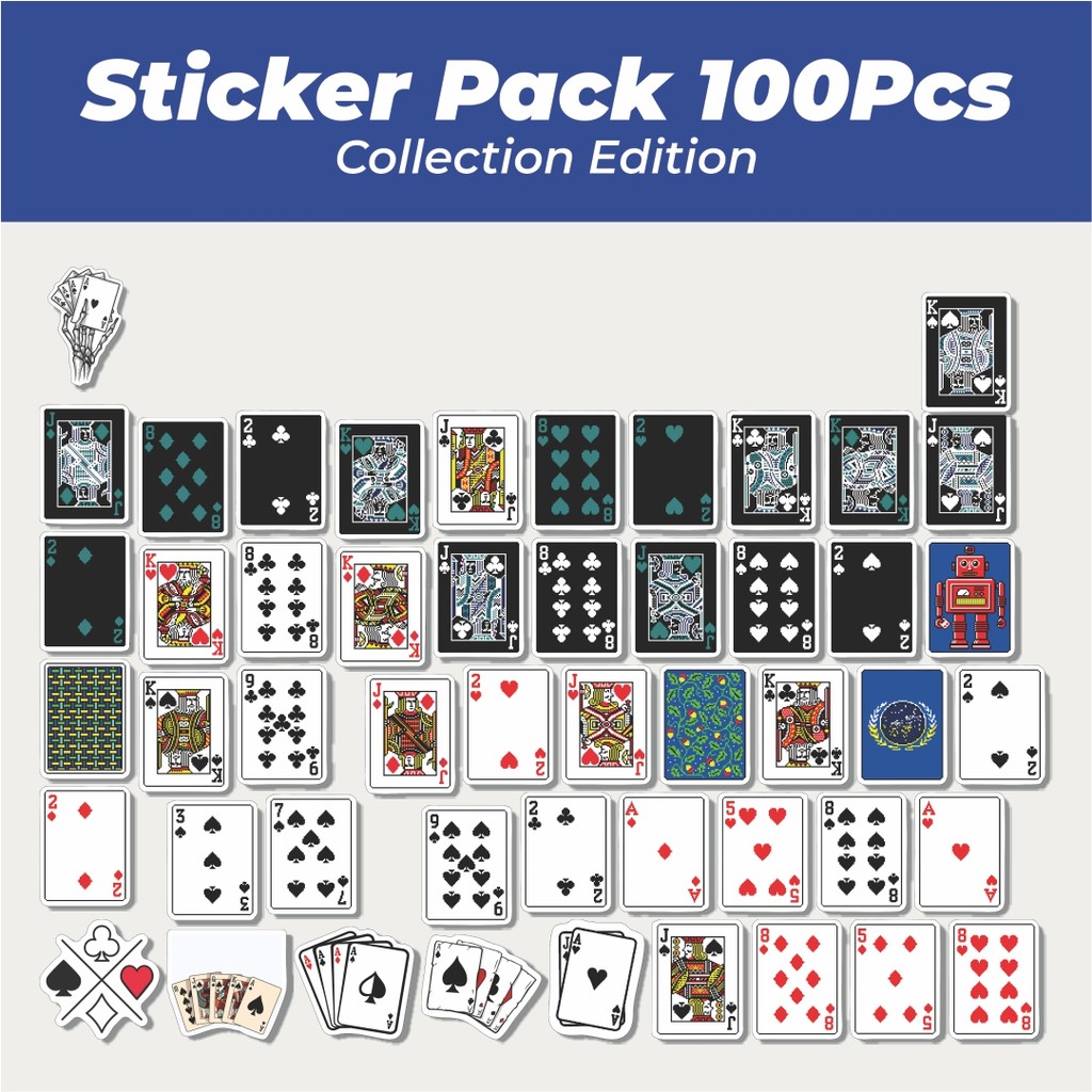

Hot Stiker Kartu Poker V4 Lucu Anti Air Stikers Berperekat Waterproof Sticker Decal Buat Motor Helm Buku Journal Koper Casing HP Laptop Botol Minum