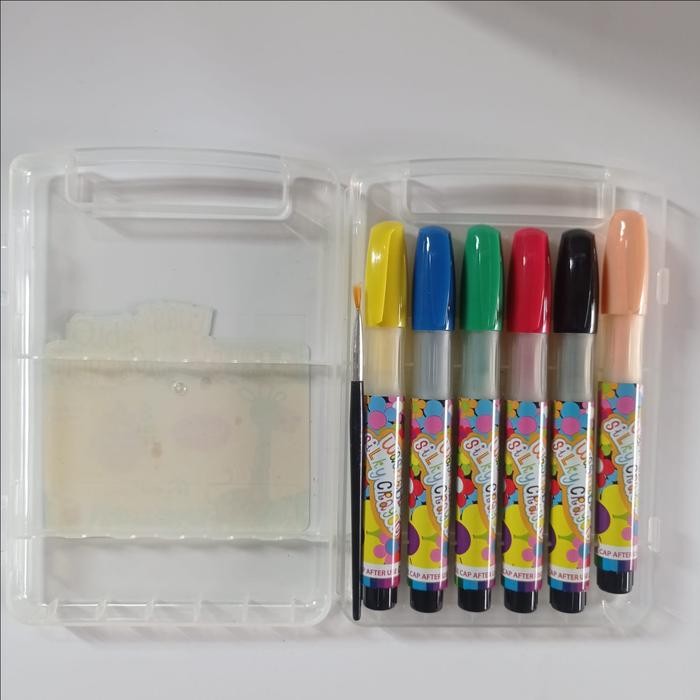 

TERLARIS! NDM Washable Silky Crayon 3-in-1 set 6 warna Bonus Kuas Paintmate