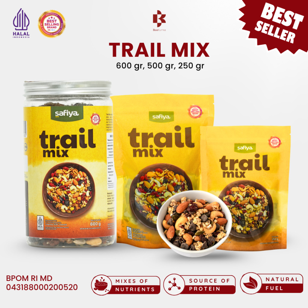 

Trail Mix 500 Gram Safiya Healthy Food - Kacang Mix Premium