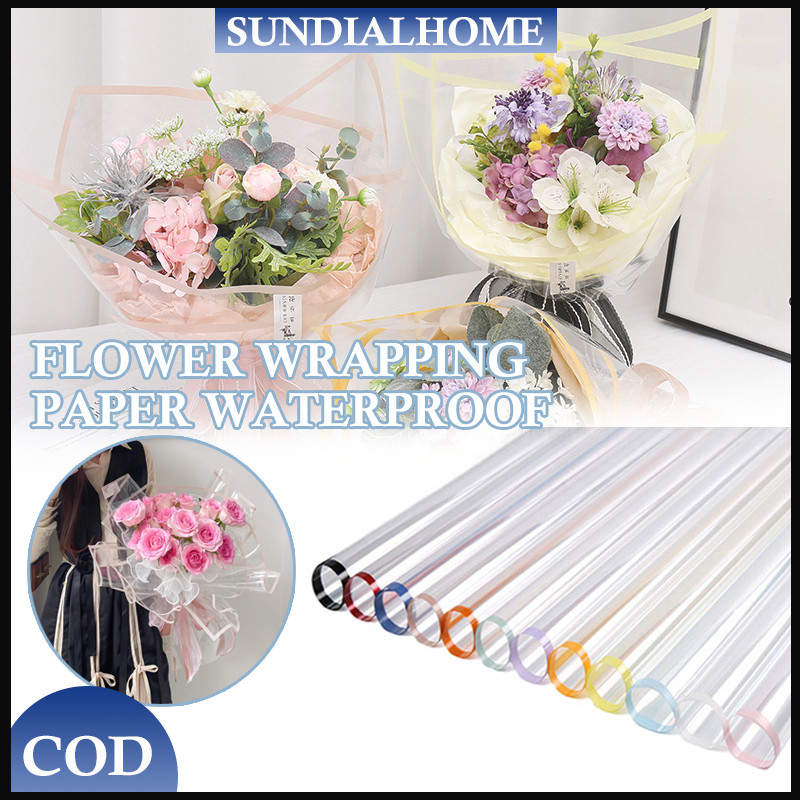 

Flower Wrapping Paper Transparan List/ Color Kertas Buket Bunga Cellophane/Kertas Buket Bunga Transparant Waterproof