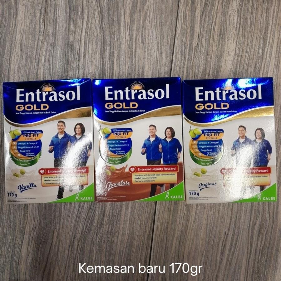 

Entrasol Gold Susu Bubuk Dewasa 170gr Rasa Original / Coklat / Vanilla