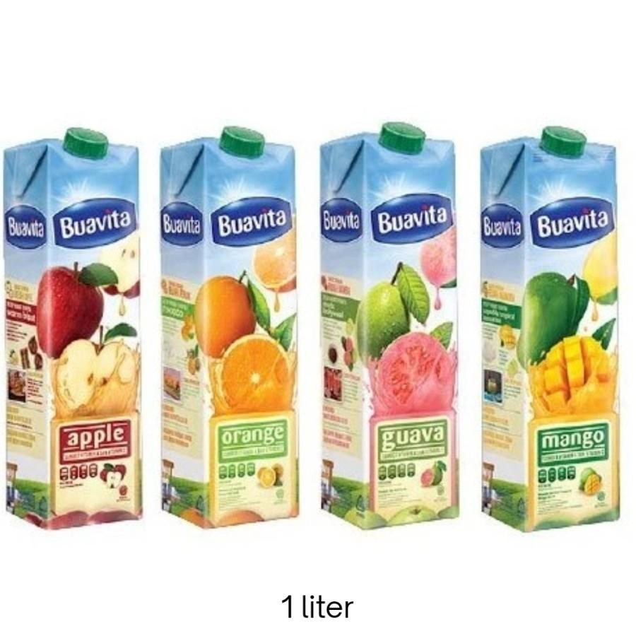 

Buavita Juice Jus Sari Buah Rasa MANGGA / JERUK / APEL / GUAVA 1L